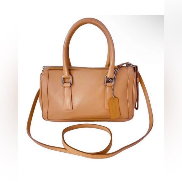 Coach Handbags - Vintage COACH 2000 Tan Leather Bonnie’s Legacy Satchel Crossbody Bag